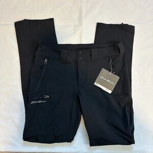 NEW Eddie Bauer First Ascent S Guide Pro Alpine Pants Soft Shell Black $149